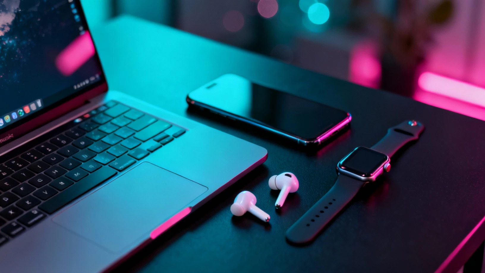 Espace de travail tech moderne